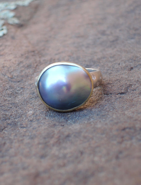 Abalone A Pearl Ring - Tony Malmed Jewelry